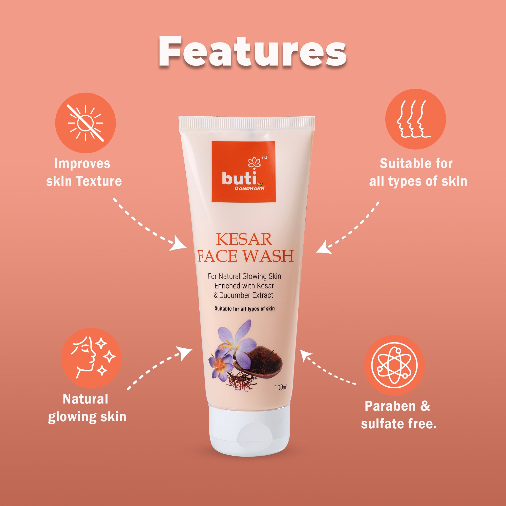 Kesar Face Wash for Glowing Skin (Pack of 2)