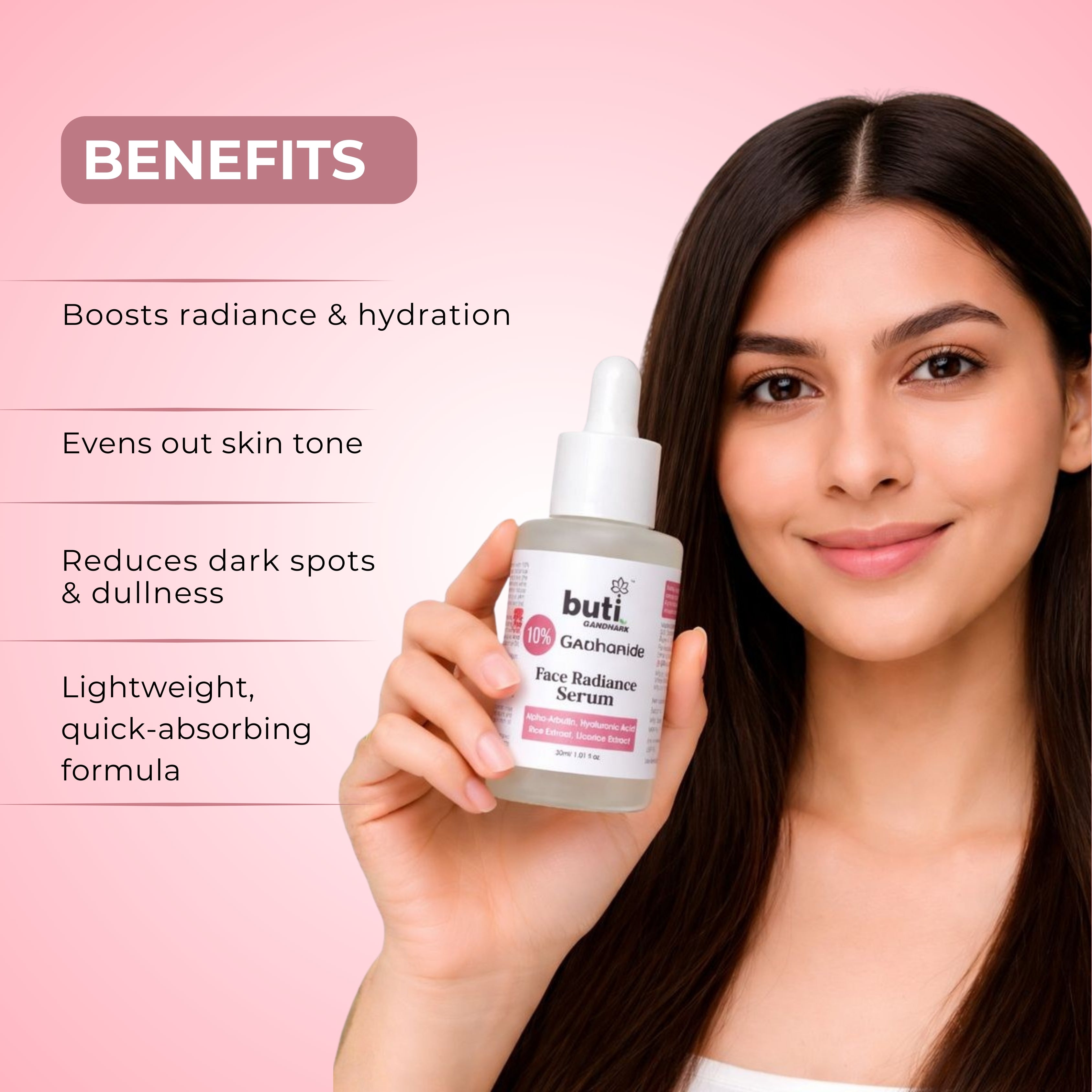 Face Radiance Serum 30ml | 10% Niacinamide, Alpha Arbutin & Hyaluronic Acid