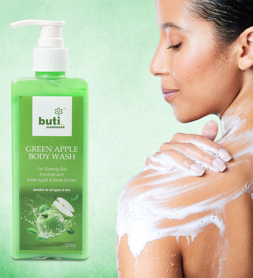 Green Apple Body Wash for Glowing Skin - Buti Gandhark