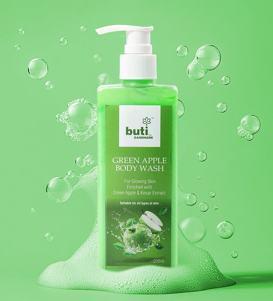 Green Apple Body Wash for Glowing Skin - Buti Gandhark