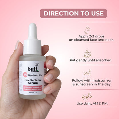Face Radiance Serum 30ml | 10% Niacinamide, Alpha Arbutin &amp; Hyaluronic Acid