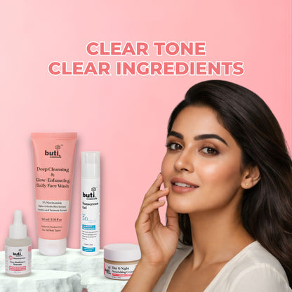 Dry &amp; Dehydrated Skin Care Kit | Hydrating Face Wash, Serum, Cream &amp; SPF 50 Sunscreen