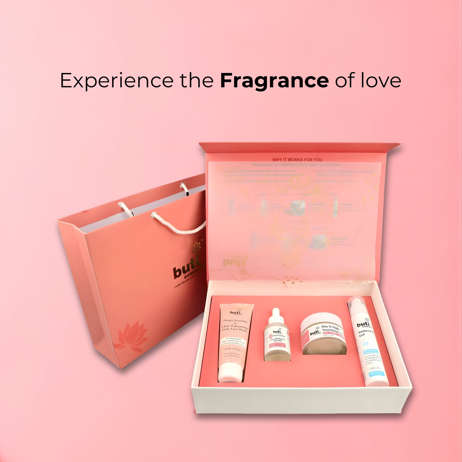 Glow Kit Gift Hamper | Face Wash, Serum, Day &amp; Night Cream &amp; SPF 50 Sunscreen Combo