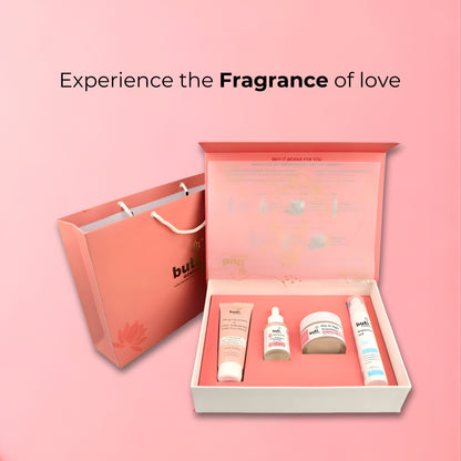 Glow Kit Gift Hamper | Face Wash, Serum, Day &amp; Night Cream &amp; SPF 50 Sunscreen Combo